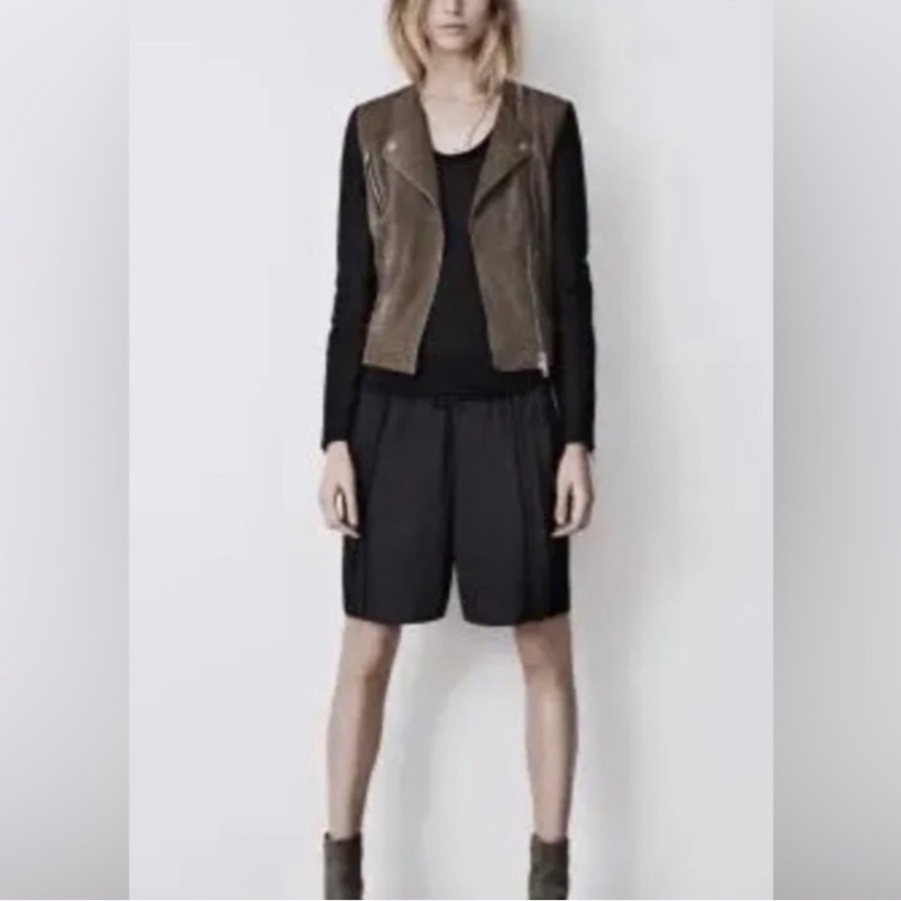 All Saints Two-Tone Suede Leather Jacket